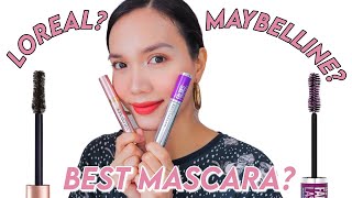 MAYBELLINE FALSIES LASH LIFT MASCARA VS LOREAL LASH PARADISE MASCARA REVIEW  WEAR TEST [upl. by Raviv]