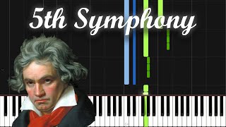 Symphony No 5  Beethoven Piano Tutorial Synthesia [upl. by Dalston812]