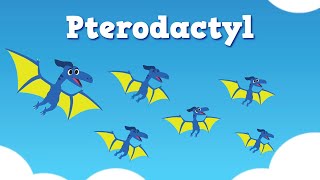 🎶Pterodactyl fun facts for kids  Dinosaur Cartoon Songs for preschoolers🎶 [upl. by Kenny193]