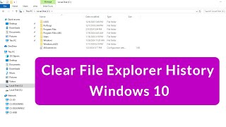 How to Clear File Explorer History Windows 10 [upl. by Bornstein]