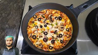 Pizza in nonstick pan without oven [upl. by Refannej]