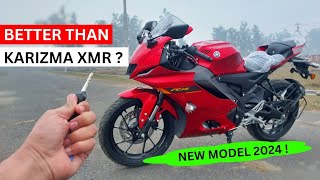 Yamaha R15 V4 2024 Ride Review  New Updates  Features  Mileage  OnRoad Price [upl. by Annaxor]