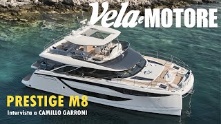 Il nuovo catamarano PRESTIGE M8 presentato dal designer Camillo Garroni [upl. by Hasila463]