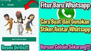 UPDATE BARU WA Cara Membuat dan Menggunakan Fitur Avatar di Whatsapp [upl. by Latsyrhk]