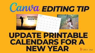 Canva Tip Change the Year on Your Printable Calendars [upl. by Annala]