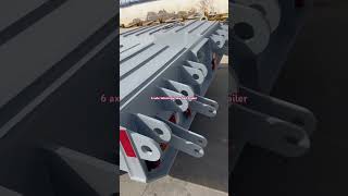 6 axle extendable telescopic low bed trailer with Wabco airbag steering axle and hydraulic ramp [upl. by Pleione761]