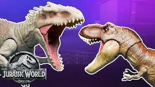 TRex Vs Indominus Sweded  Jurassic World  Mattel Action [upl. by Maupin]