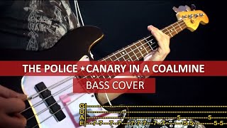 The Police  Canary in a coalmine  bass cover  playalong with TAB [upl. by Naamann]