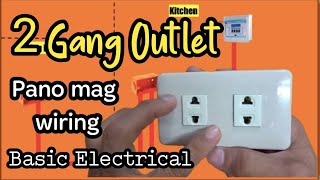 DIY PANO MAG WIRE NG 2GANG OUTLET  HOW TO WIRE 2GANG OUTLET Basic Electrical 5 [upl. by Ayyn]