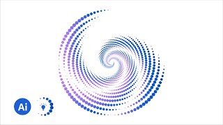 How to Create Dotted Spiral Vortex Effect  Distort amp Transform  Adobe Illustrator [upl. by Sello]