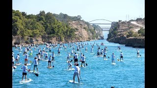 Corinth Canal SUP Crossing 2018 [upl. by Alesram]