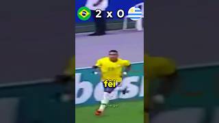 Esse dia foi LOUCO 🇧🇷X🇺🇾 brasil uruguai futebol engraçado neymar gabigol [upl. by Ecydnac]