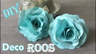 🌹 DIY KNUTSELEN ROOS MAKEN VAN PAPIER  Deco roos maken van papier Met uitleg ✂️ Nederlands [upl. by Tips]