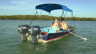 Twin Yamaha 25hp Outboards On a Jon Boat [upl. by Nebeur60]