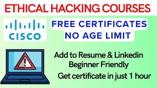 FREE ETHICAL HACKING ONLINE CERTIFICATIONS ✅ [upl. by Karlee]