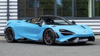 2021 McLaren 765LT  Curacao Blue  Walkaround 4K [upl. by Yenittirb18]