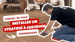 🛠 TUTO  Comment poser un sol stratifié herringbone à clipser Artens dans une chambre  2024 [upl. by Inacana177]