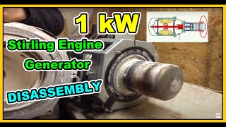 How to disassemble a 1kW Free Piston Stirling Engine Generator [upl. by Eiramana]