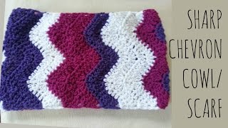 Sharp Chevron  Crochet Pattern  Scarf Tutorial [upl. by Asseral]