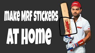 How to make a MRF stickers at home [upl. by Anaahs]