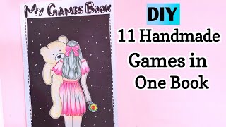 11 EASY PAPER GAMES IDEAS  DIY Cute Gaming Book  How to make paper gaming book  DIY Paper Games [upl. by Rep]