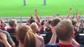 Wigan Warriors fans pay tribute to the victims of the Manchester terrorist attack [upl. by Holub661]