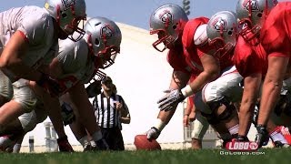 2014 Lobo Football  Spring Practice First Day In Pads [upl. by Hutchins855]