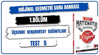 ÜÇGENDE KENARORTAY BAĞINTILARI TEST 5  ORİJİNAL GEOMETRİ SORU BANKASI ÇÖZÜMLERİ  2025 [upl. by Rockefeller]