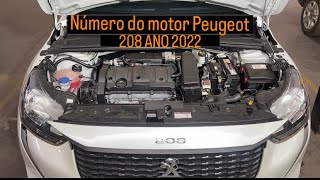 Número do motor e chassi do Peugeot 208 allure 2022 [upl. by Ab959]