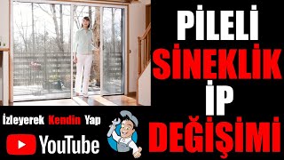 Pileli Sineklik İpİ Nasıl Takılır  Pencere   How to Attach Window Pleated Fly Line [upl. by Ahsienod660]