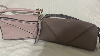 review and comparison of Fleuron Trinity to Loewe Puzzle bag in mini [upl. by Ibbor12]