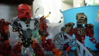 the bionicle racers tahu vs lhikan [upl. by Sirad]