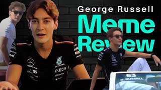 George Russell Reacts to his HILARIOUS 2023 Memes 😂 [upl. by Federico]