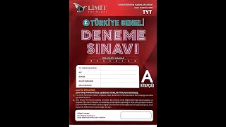 LİMİT YAYINLARI 2 NOLU TÜRKİYE GENELİ TYT DENEME SINAVI SORU ÇÖZÜMLERİ 26052023 [upl. by Wilden373]