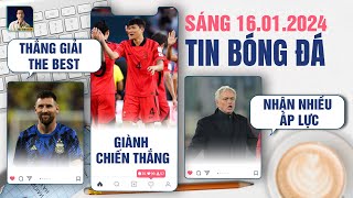 TIN BÓNG ĐÁ 161 MESSI THẮNG GIẢI THE BEST HÀN QUỐC GIÀNH CHIẾN THẮNG MOURINHO NHẬN NHIỀU ÁP LỰC [upl. by Nitsreik906]