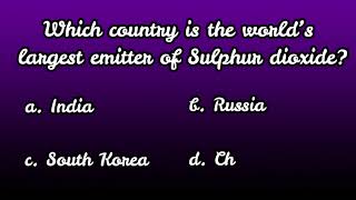 q142 which country is the largest emitter of sulphur dioxide  02nd September 2024 [upl. by Rafat]