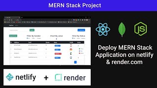 Deploy MERN Stack Application on Netlify amp Render for FREE [upl. by Dolphin824]