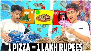 Pizza Eating Challenge 🍕 1 Pizza  1 Lakh Rupees  Tik Tok Funny Game 😂  Garena Free Fire [upl. by Nilkoorb]