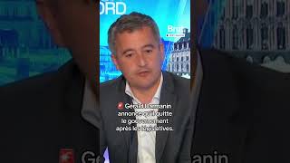 Gérald Darmanin annonce qu’il quitte le gouvernement après les élections législatives [upl. by Kalmick]