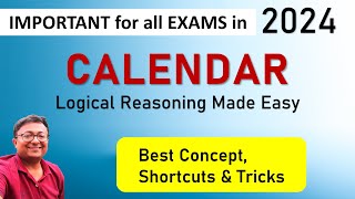 CALENDAR  Tricks amp Shortcuts  Logical Reasoning  Best Concept amp Problems Solutions  All types [upl. by Adaval]