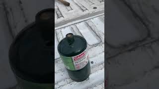 Small LP liquid propane cylinder disposal [upl. by Noiztneb]