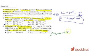 A conductivity cell is used to measure the conductance of electrolyte  It makes use of conductivity [upl. by Apeed214]