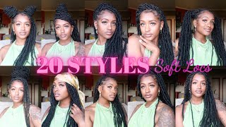 36 INCH SOFT LOCS STYLES 20 Super Easy Ways [upl. by Htomit661]