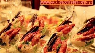 Cocktail de Gambas y Langostinos  Cocineros Italianos  RecetasdeMamá [upl. by Elsilrac]