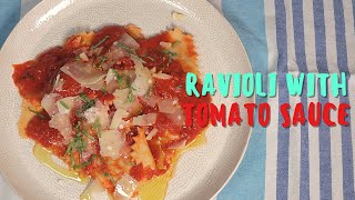 SPINACH AND RICOTTA RAVIOLI IN TOMATO SAUCE [upl. by Gianna]