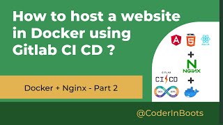 How to host a website in Docker using Gitlab CI CD  Deploy Angular ReactJS application in Docker [upl. by Dela]