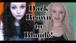 HOW TO Dye Dark Brown Hair to Blonde at home [upl. by Blynn]