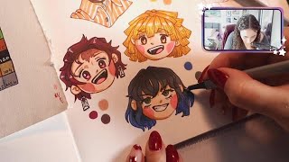 Drawing with Markers Twitch Stream Pt1  140521 [upl. by Tdnarb]