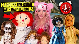 SPENDING 24 HOURS OVERNIGHT With MY HAUNTED DOLLScreepy [upl. by Airlie500]