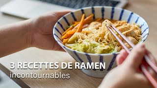 3 recettes de ramen japonais incontournables [upl. by Pages]